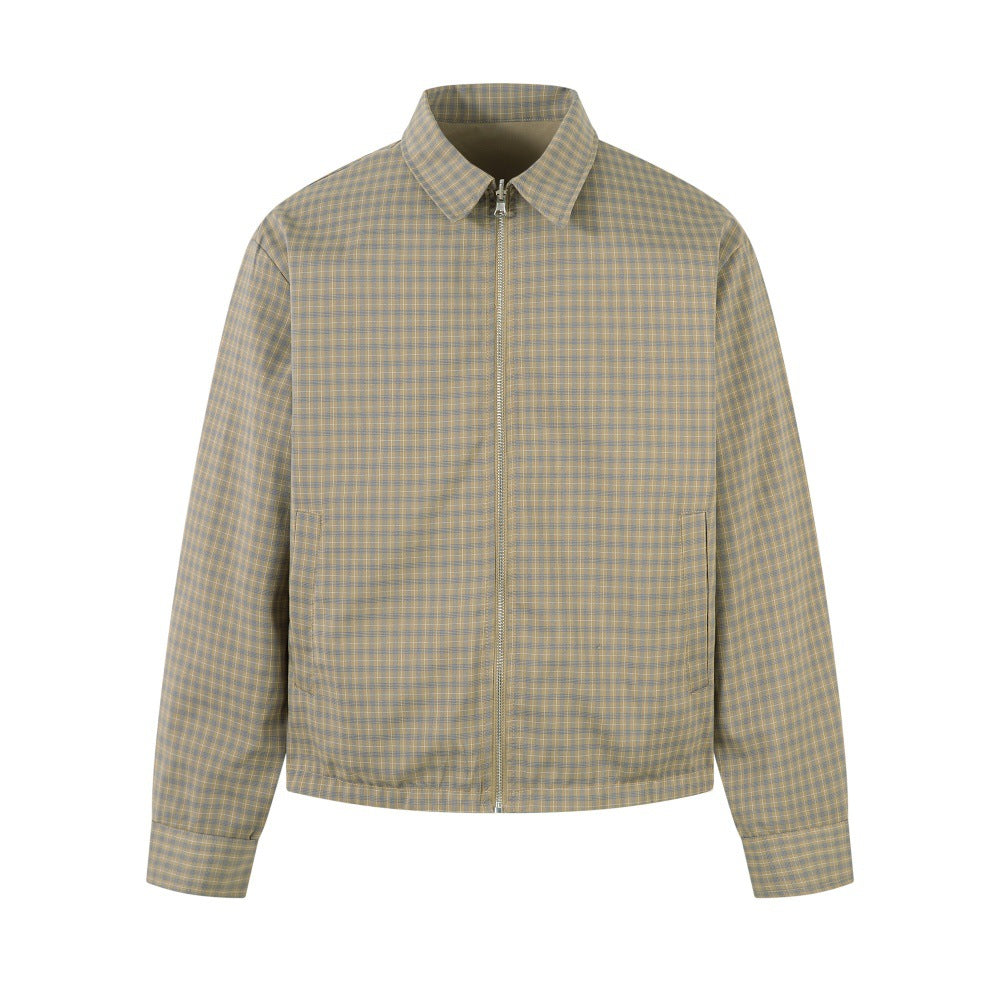 Wendbare Herren-Retro-Jacke mit Karomuster