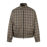 Herren Vintage Karojacke mit Stehkragen