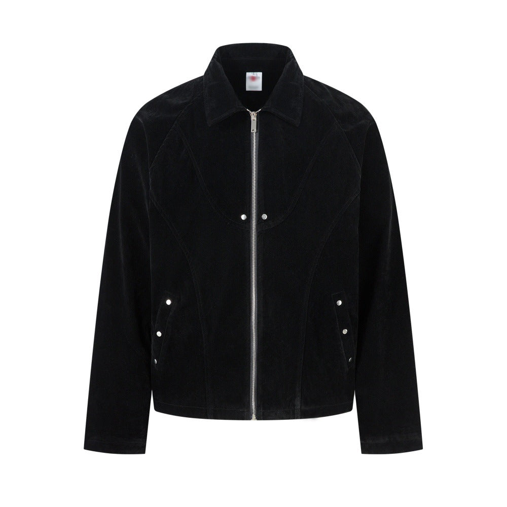 Herren-Jacke im Deconstructed-Stil mit Reverskragen