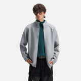 Streetwear Deconstructed Turtleneck Wool Cardigan