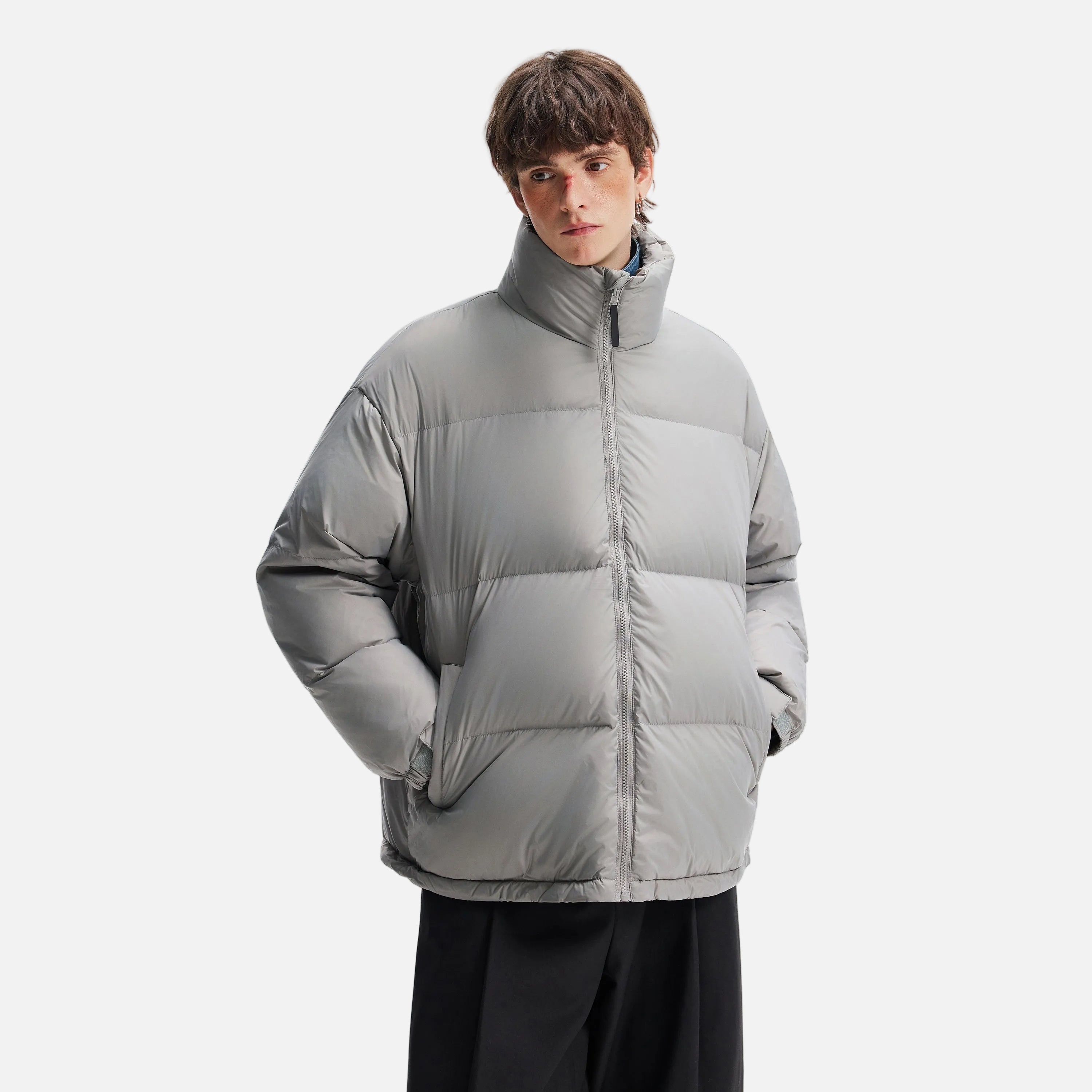 Warm Bread Retro Vertical Collar Puffer Jacket