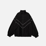 Gestreifte reflektierende V-Jacke