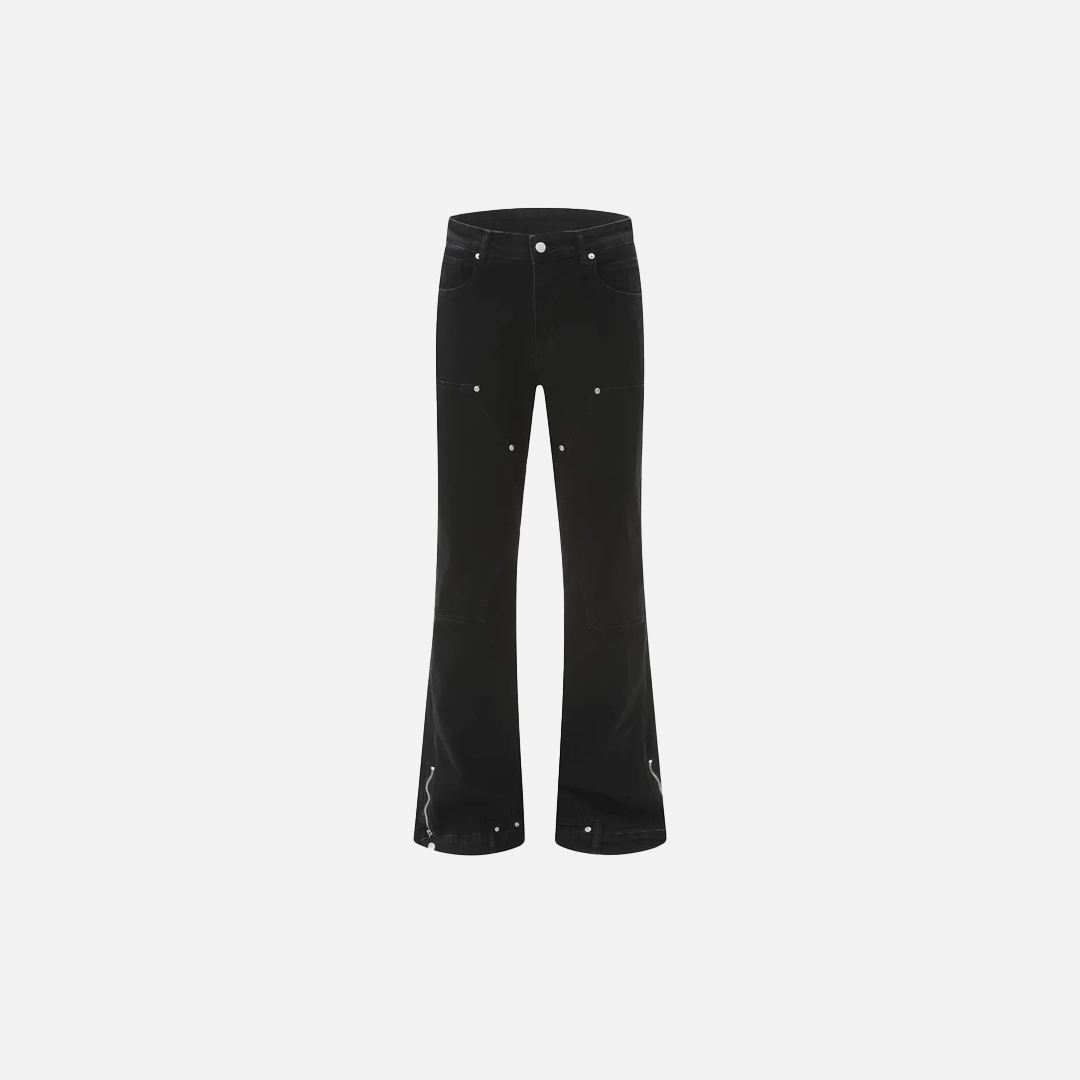 Retro-Jeans mit lockerem Schnitt und Used-Look, geradem Bein