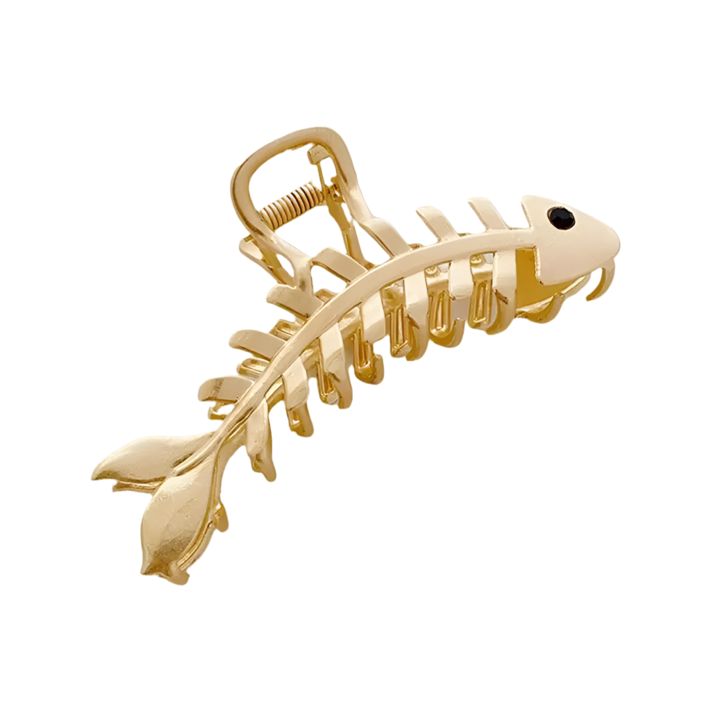 Metal Fish Bone Irregular Hair Claw Clip