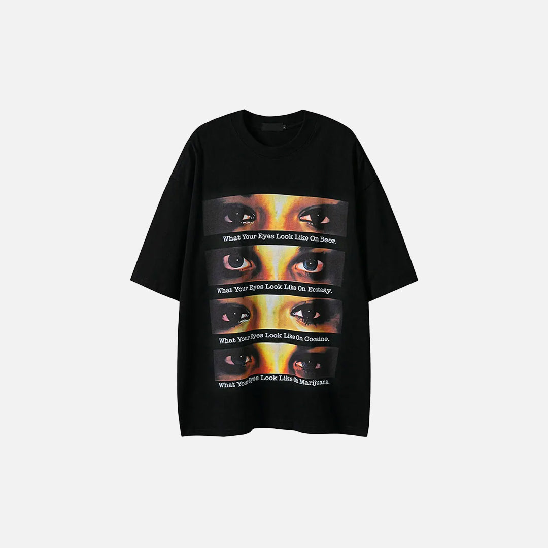 グラフィック パンク ゴシック コットン Tシャツ