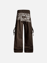 Bold Print Workwear Pleated Paratroopers Cargo Pants