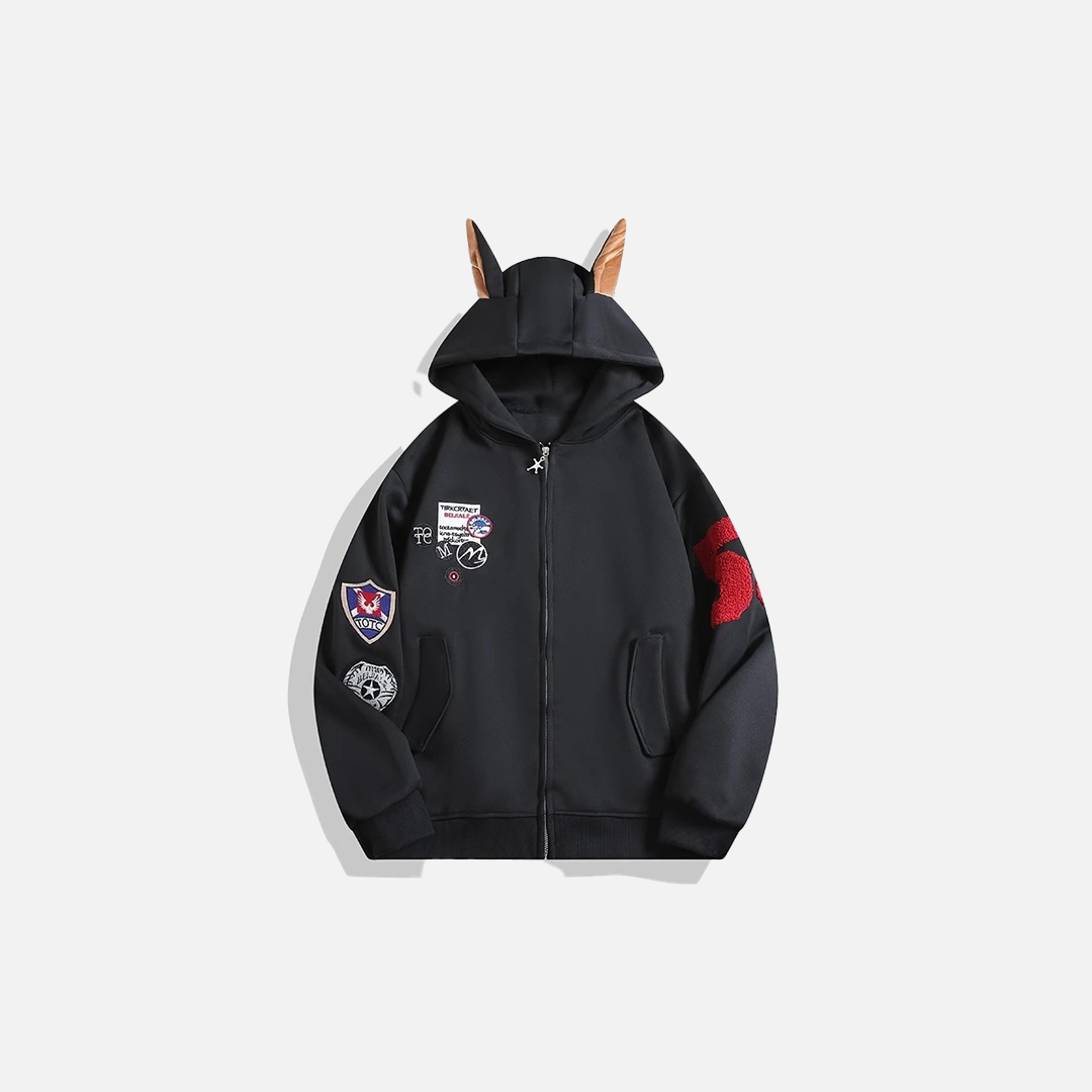 Camouflage Cat Ear Hooded High-End Sweatshirt