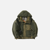 Hochwertige, flauschige Winterdaunenjacke mit Kapuze