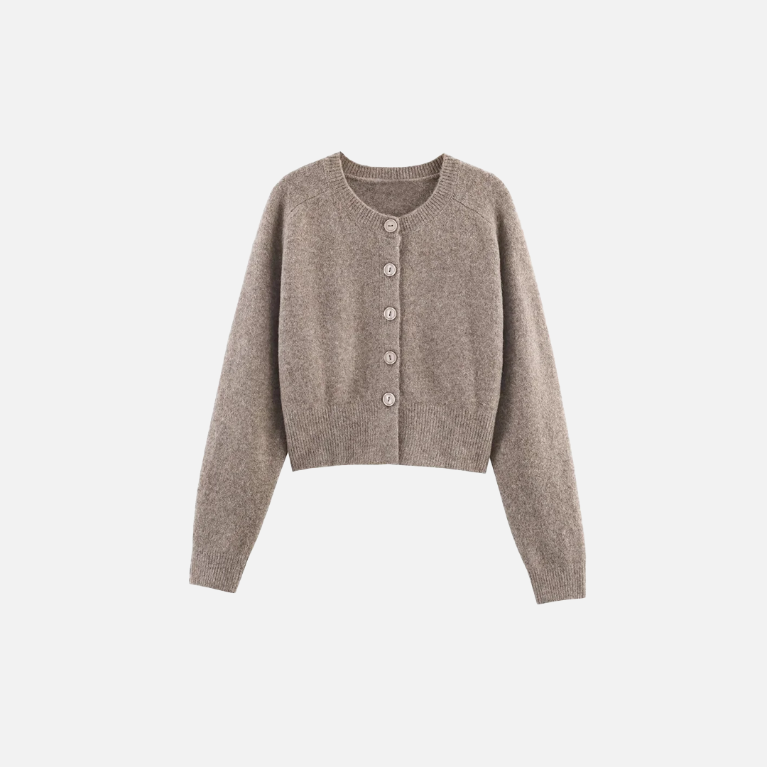 Cardigan chic et amincissant à simple boutonnage en maille