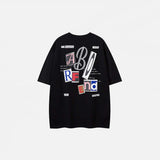 T-shirt à imprimé graphique et alphabet ample
