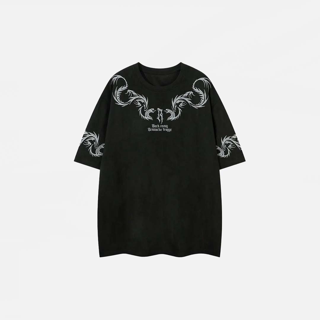 T-shirt vintage oversize brodé