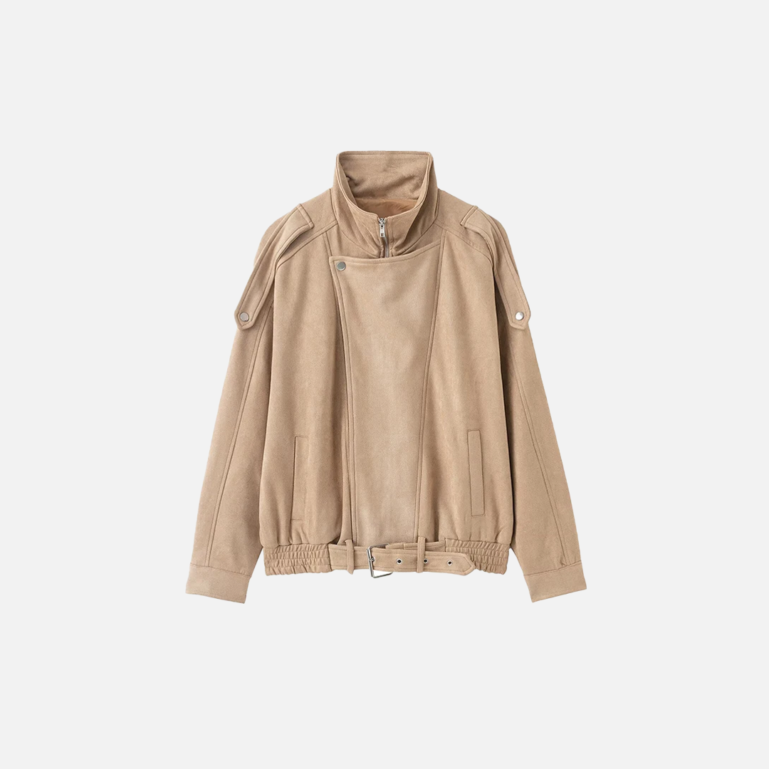 Vintage Lightweight High Neck Zipper Wool Jacket