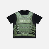 Streetwear High-Street Weste mit Aufdruck