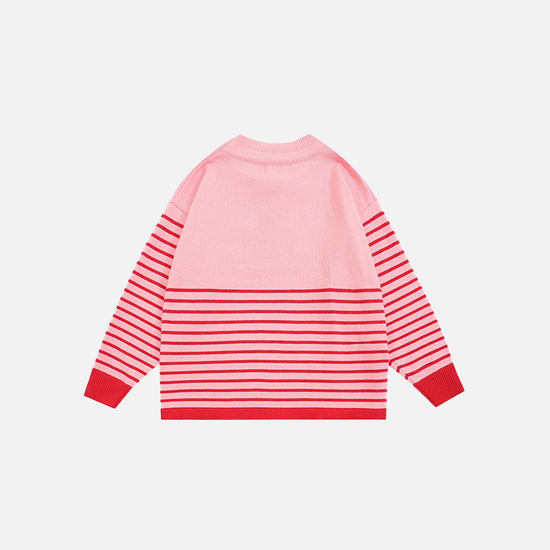 Y2K Sternenstreifen-Pullover