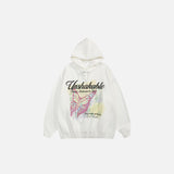Butterfly Printed Loose Hoodie