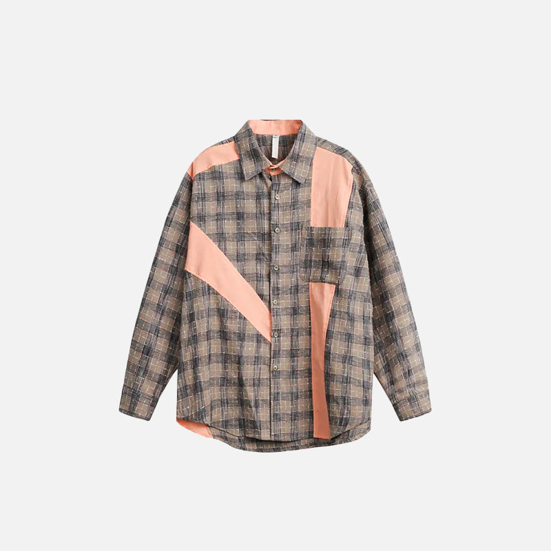 Patchwork Plaid Shirt
