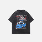 Vintage Anime Roboter bedrucktes T-Shirt