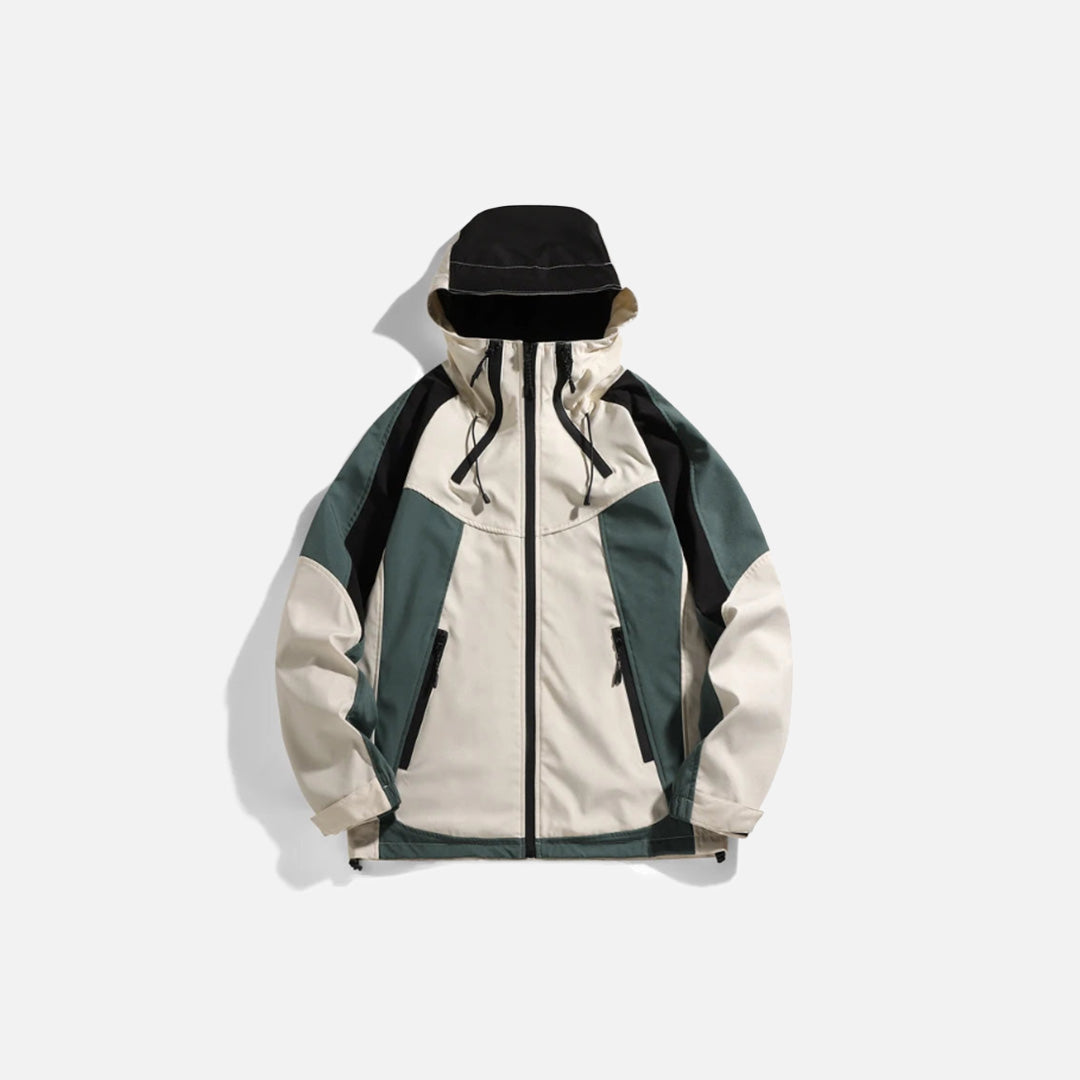 Color-Blocked Windbreaker Jacket