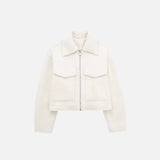 Fleecejacke mit umklappbarem Kragen