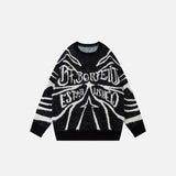 Vintage-Pullover mit spitzem Sternmuster, locker geschnitten