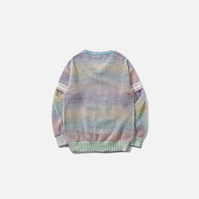Sporty Knitted Neon Sweater