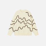 Pull-over oversize à motif ondulé