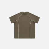 Locker geschnittenes Patchwork-Oversize-T-Shirt