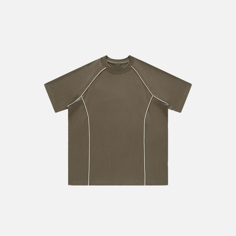 Locker geschnittenes Patchwork-Oversize-T-Shirt