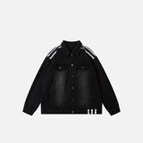 Vintage Washed Black Denim Jacket