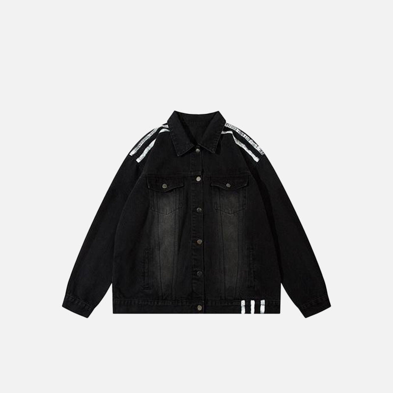Vintage Washed Black Denim Jacket