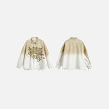 Elegantes, locker sitzendes, besticktes Hemd
