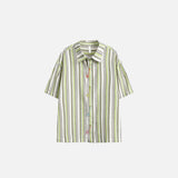 Striped Short-Sleeve Women's Shirt