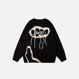 "Bullet" Letter Loose Sweater