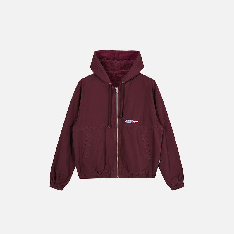Loose Vintage Zip-up Jacket