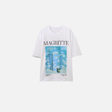 Lässiges Baumwoll-T-Shirt mit lebendigem Print