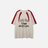 Y2K Vintage Lucky Star Grafik-T-Shirt