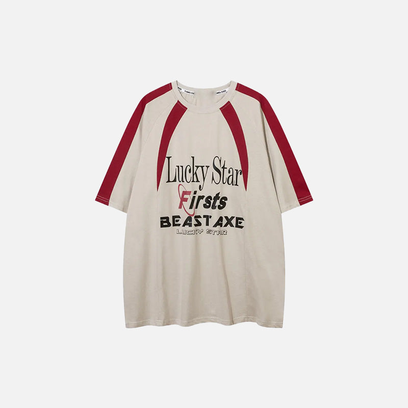 Y2K Vintage Lucky Star Grafik-T-Shirt