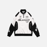 Racing Style Patchwork Half Zipper Sweatshirt