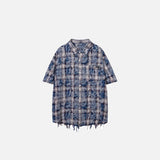 Chemise à carreaux vintage déchirée
