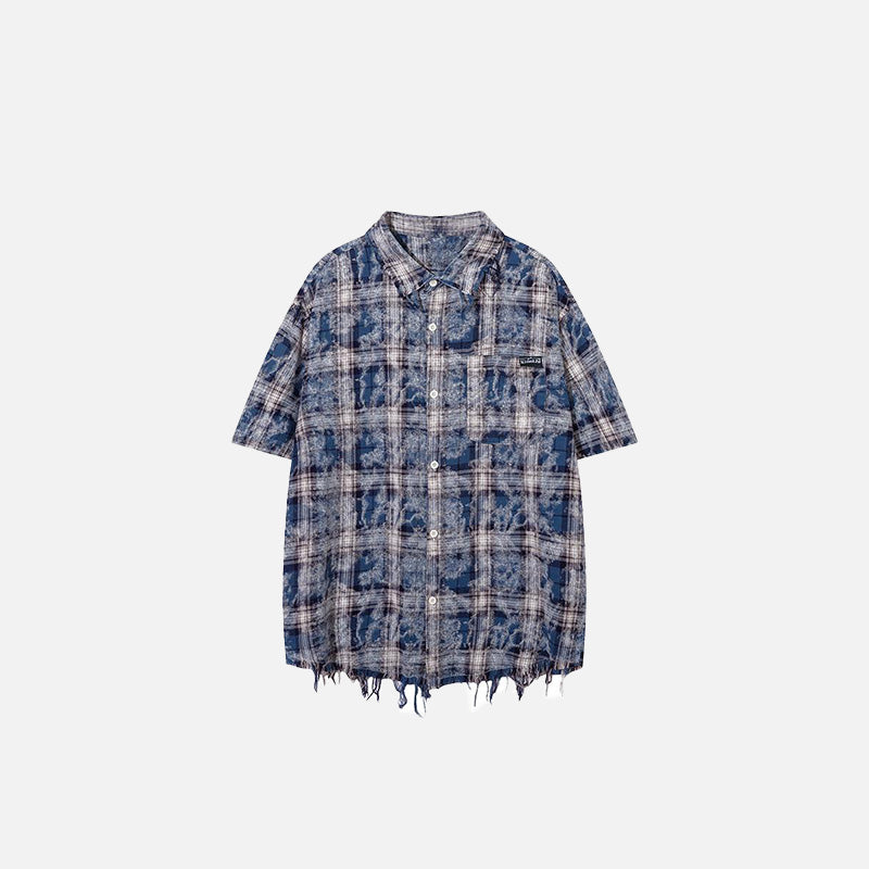 Chemise à carreaux vintage déchirée