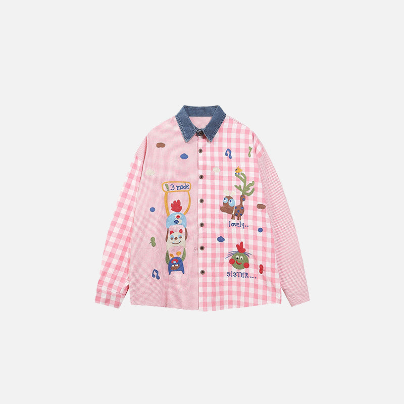 Chemise rose patchwork Playful Pals