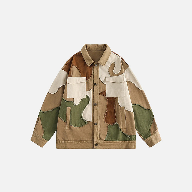 Vintage Color Block Jacke