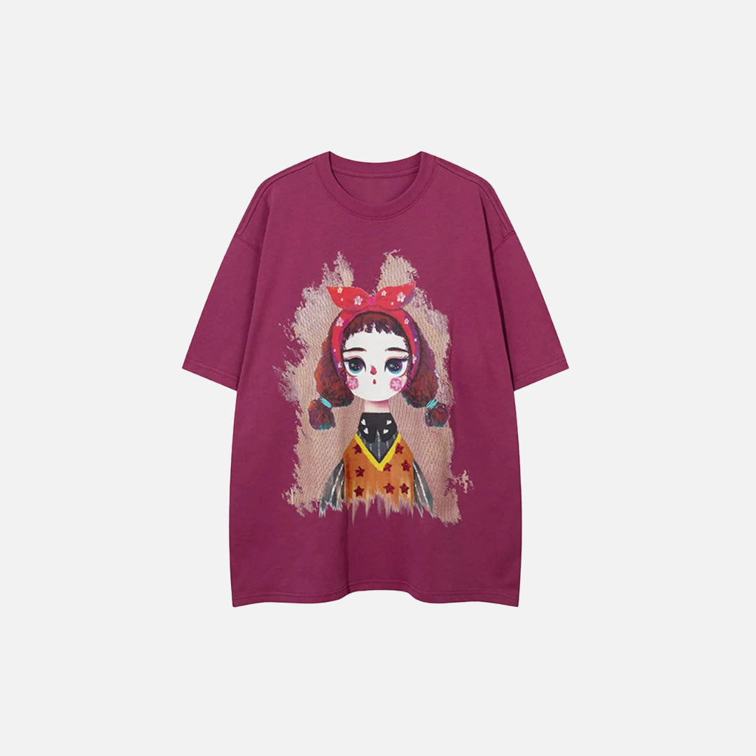 Y2K Whimsical Doll T-shirt