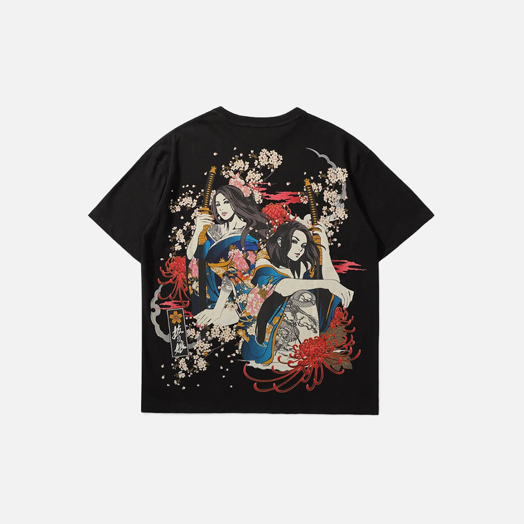 Samurai Spirits With Blossoms T-shirt