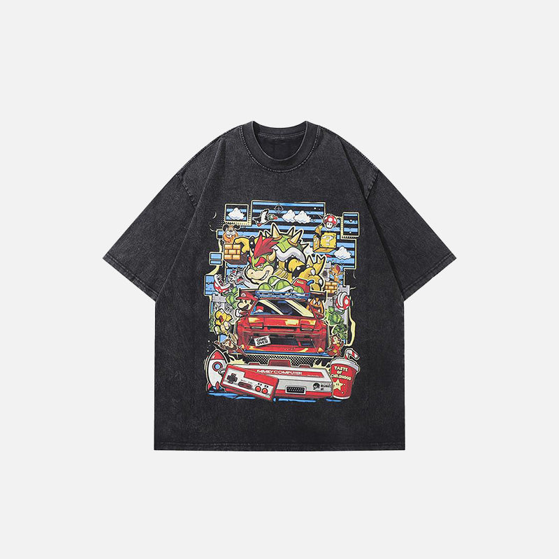 Lose Mario-Auto-Print-T-Shirt