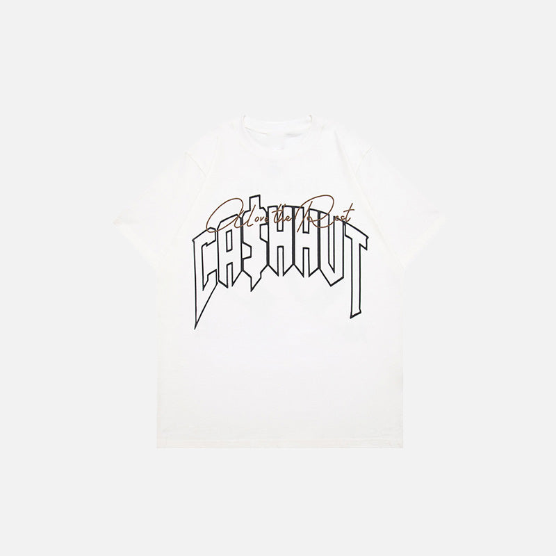 Vintage Loose Washed Printed T-Shirt