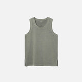 Unisex-T-Shirt mit Seitenschlitz, ärmellos