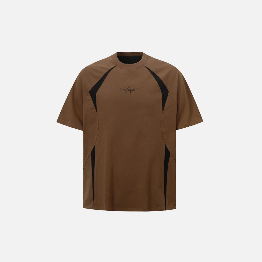 T-shirt patchwork brodé