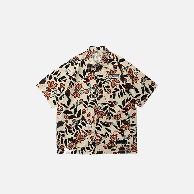 Y2k Floral Aloha Hemd