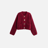 Gilet d'automne en grosse maille
